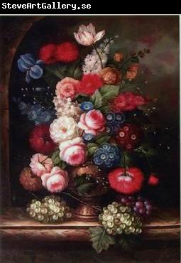 unknow artist Floral, beautiful classical still life of flowers.059